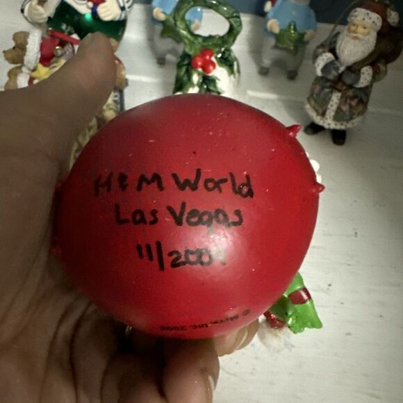 Vtg 8 Ornament LOT Lefton Star Man M&M LANG CHRISTMAS ORNAMENT PATCHWORK SANTA - Picture 8 of 9